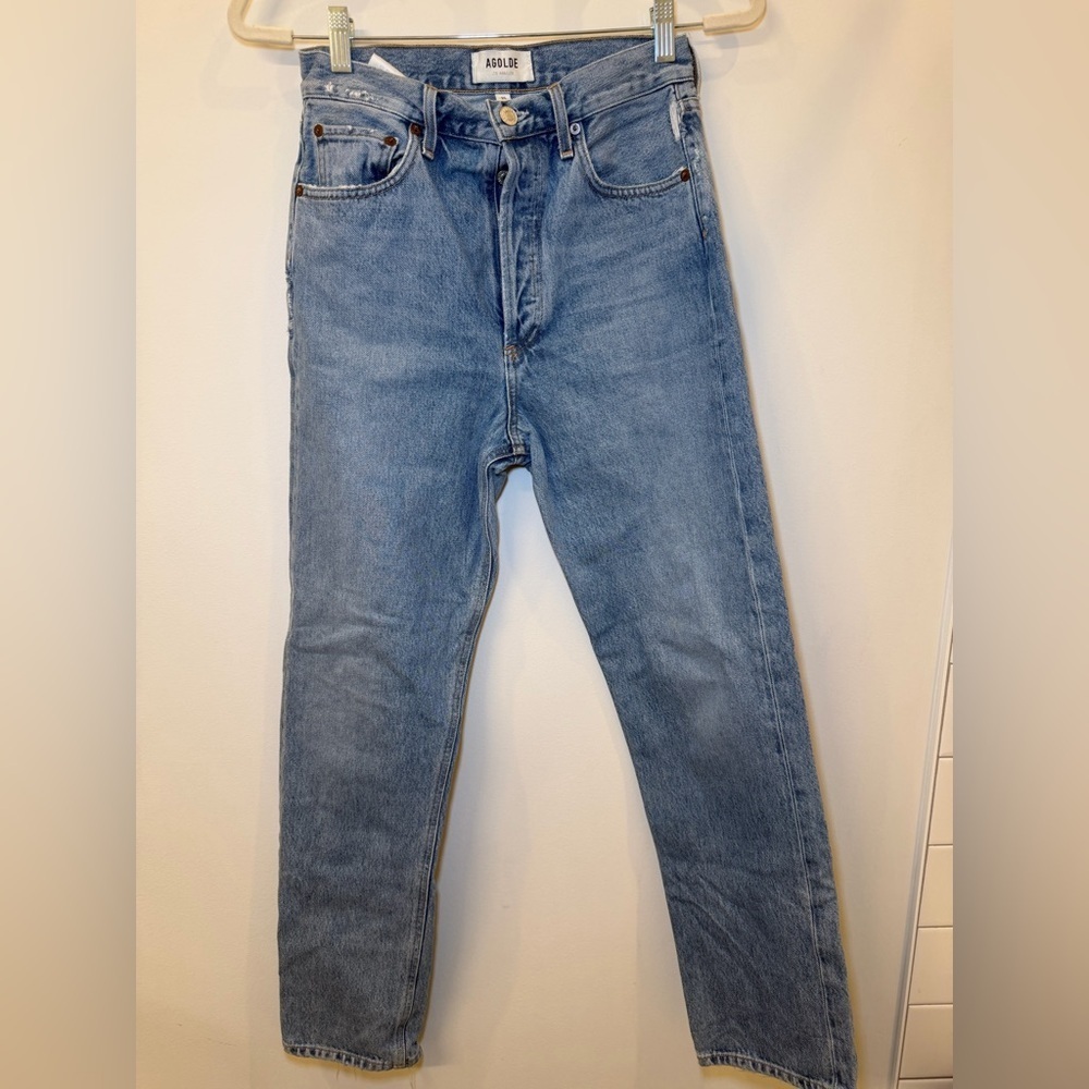 Agolde Light Blue 90s Pinch Waist High Rise Jeans - Picture 1 of 8
